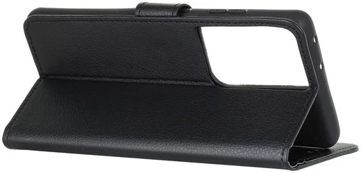 Samsung Galaxy S21 Ultra Hoesje met Pasjes Book Case Kunstleer Zwart afbeelding 7
