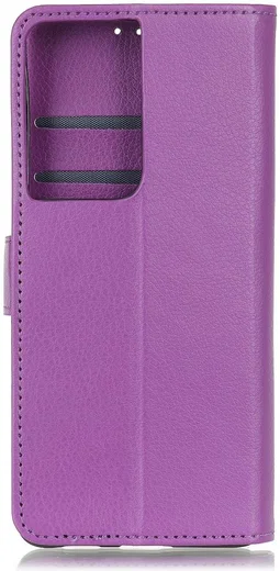 Samsung Galaxy S21 Ultra Hoesje met Pasjes Book Case Kunstleer Paars afbeelding 6