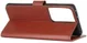 Samsung Galaxy S21 Ultra Hoesje met Pasjes Book Case Kunstleer Bruin afbeelding 7