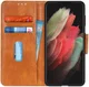 Samsung Galaxy S21 Ultra Hoesje Wallet Book Case Bruin afbeelding 1