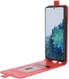 Samsung Galaxy S21 Hoesje Verticale Flip Wallet Case Kunstleer Rood afbeelding 1