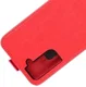 Samsung Galaxy S21 Hoesje Verticale Flip Wallet Case Kunstleer Rood afbeelding 3