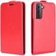 Samsung Galaxy S21 Hoesje Verticale Flip Wallet Case Kunstleer Rood afbeelding 6