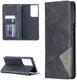Samsung Galaxy S21 Ultra Hoesje Wallet Book Case Geometrie Zwart afbeelding 4
