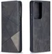 Samsung Galaxy S21 Ultra Hoesje Wallet Book Case Geometrie Zwart afbeelding 3