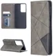 Samsung Galaxy S21 Ultra Hoesje Wallet Book Case Geometrie Grijs afbeelding 4