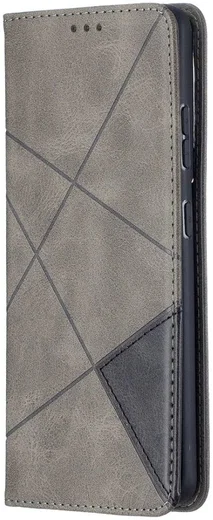 Samsung Galaxy S21 Ultra Hoesje Wallet Book Case Geometrie Grijs afbeelding 1