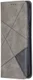 Samsung Galaxy S21 Ultra Hoesje Wallet Book Case Geometrie Grijs afbeelding 1