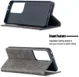 Samsung Galaxy S21 Ultra Hoesje Wallet Book Case Geometrie Grijs afbeelding 5