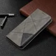 Samsung Galaxy S21 Ultra Hoesje Wallet Book Case Geometrie Grijs afbeelding 8