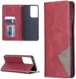 Samsung Galaxy S21 Ultra Hoesje Wallet Book Case Geometrie Rood afbeelding 4
