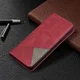 Samsung Galaxy S21 Ultra Hoesje Wallet Book Case Geometrie Rood afbeelding 8
