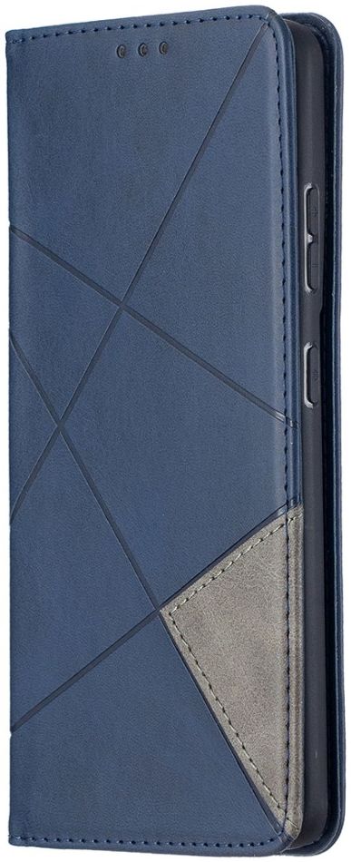 Samsung Galaxy S21 Ultra Hoesje Wallet Book Case Geometrie Blauw afbeelding 1