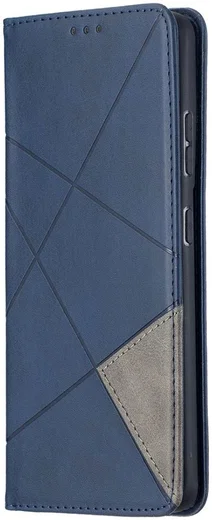 Samsung Galaxy S21 Ultra Hoesje Wallet Book Case Geometrie Blauw afbeelding 1