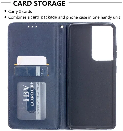 Samsung Galaxy S21 Ultra Hoesje Wallet Book Case Geometrie Blauw afbeelding 7
