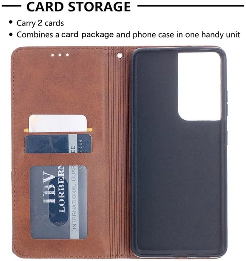 Samsung Galaxy S21 Ultra Hoesje Wallet Book Case Geometrie Coffee afbeelding 7