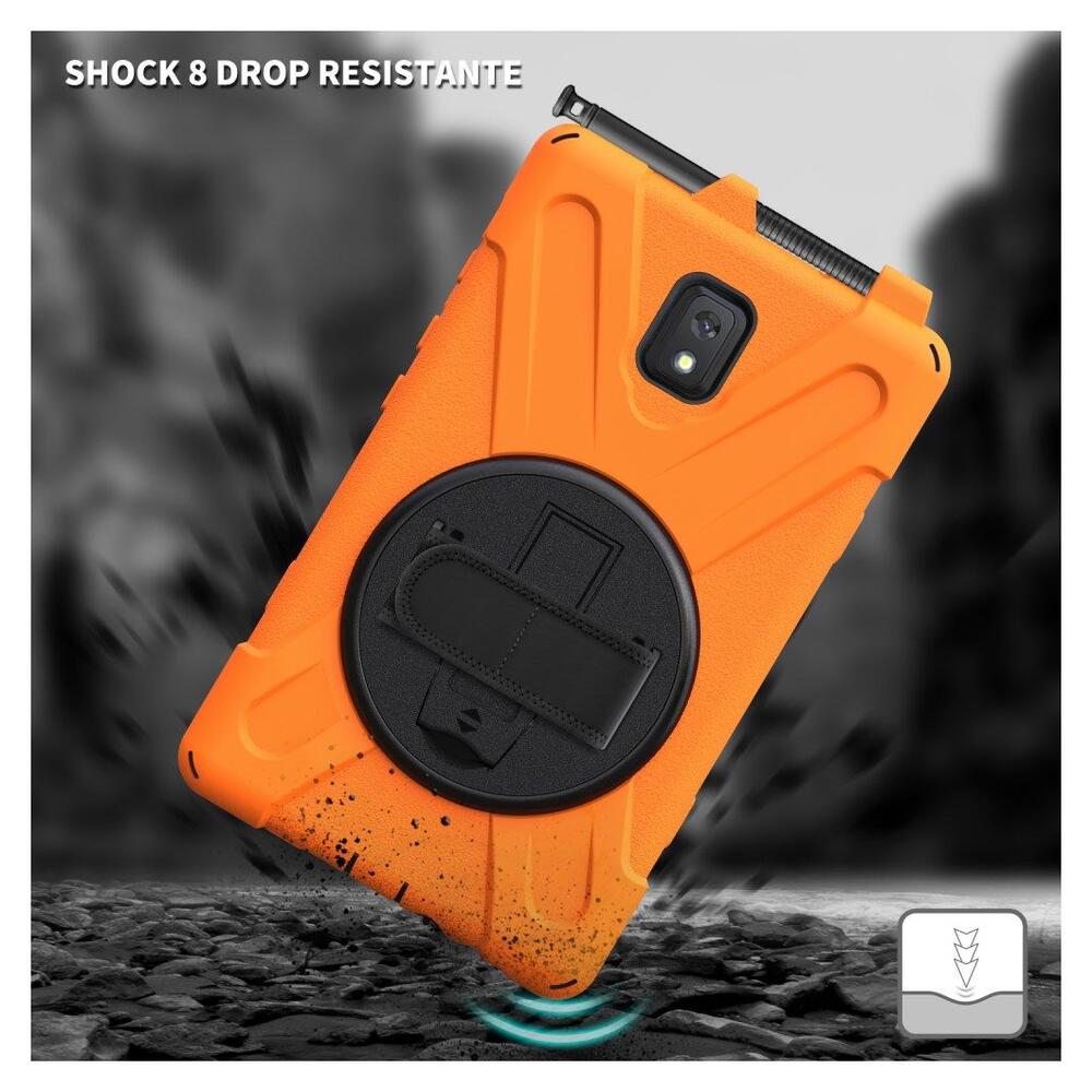 Samsung Galaxy Tab Active 3 Hoes met Kickstand en Handriem Oranje afbeelding 8