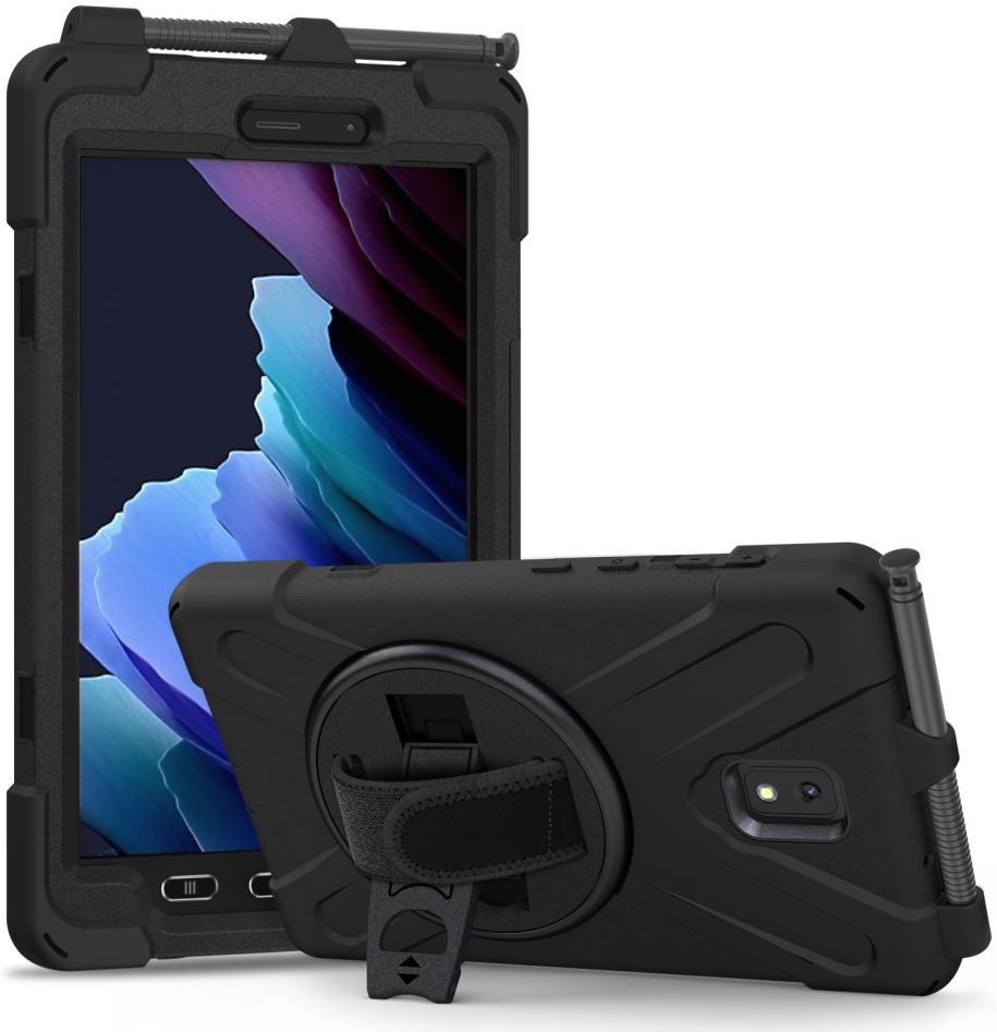 Samsung Tab Active 3 Hoes met Kickstand en Handriem Zwart afbeelding 1