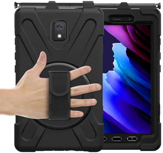 Samsung Tab Active 3 Hoes met Kickstand en Handriem Zwart afbeelding 7