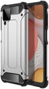 Samsung Galaxy A12 Hoesje Hybride Shock Proof Back Cover Zilver