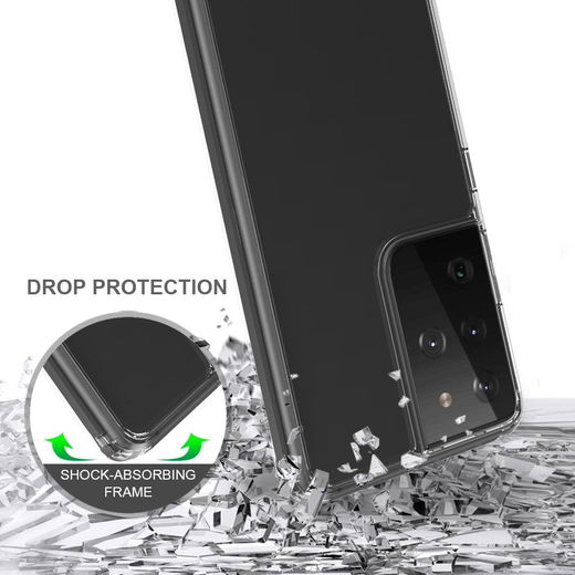 Samsung Galaxy S21 Ultra Hoesje Hybride Armor Back Cover Transparant afbeelding 8