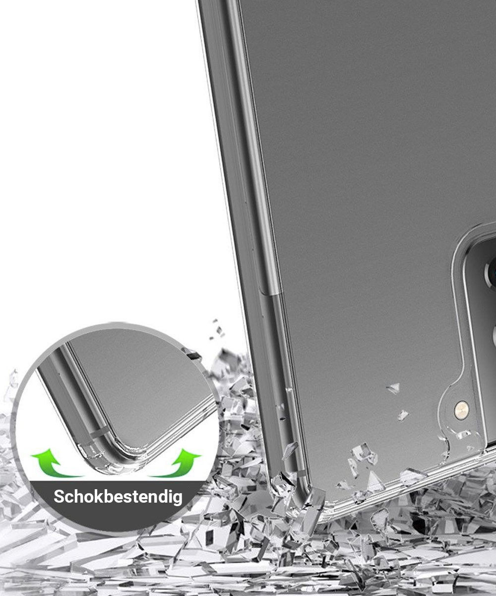 Samsung Galaxy S21 Hoesje Hybride Armor Back Cover Transparant afbeelding 6