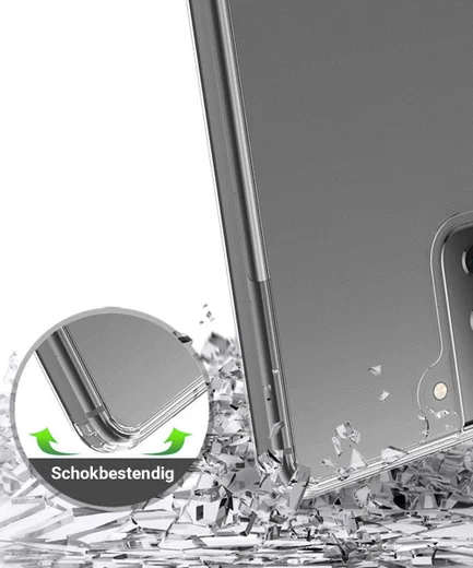 Samsung Galaxy S21 Hoesje Hybride Armor Back Cover Transparant afbeelding 6