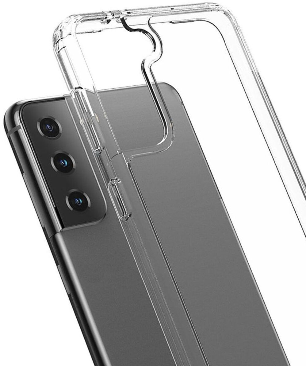 Samsung Galaxy S21 Hoesje Hybride Armor Back Cover Transparant afbeelding 3