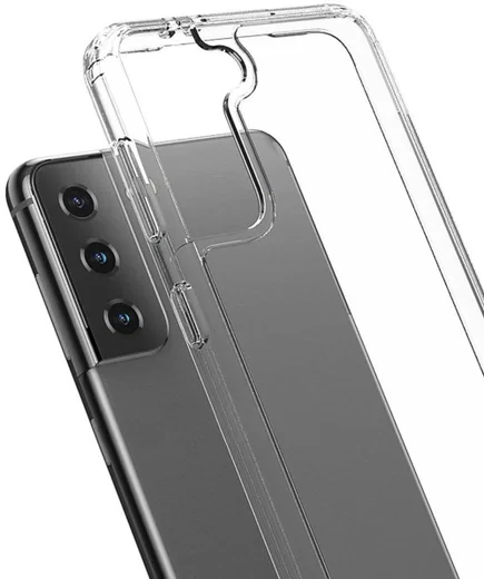 Samsung Galaxy S21 Hoesje Hybride Armor Back Cover Transparant afbeelding 3