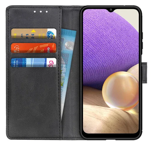 Samsung Galaxy A32 5G Hoesje Portemonnee Book Case Zwart afbeelding 1