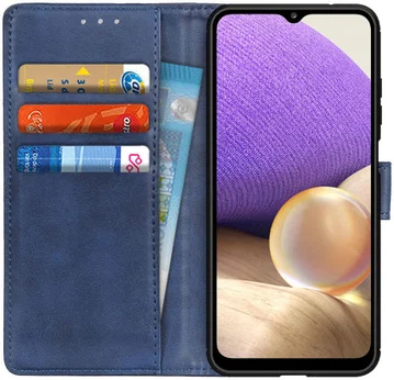 Samsung Galaxy A32 5G Hoesje Portemonnee Book Case Blauw