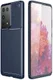 Samsung Galaxy S21 Ultra Hoesje Siliconen Carbon TPU Back Cover Blauw afbeelding 5