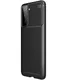 Samsung Galaxy S21 Hoesje Siliconen Carbon TPU Back Cover Zwart afbeelding 7