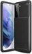 Samsung Galaxy S21 Hoesje Siliconen Carbon TPU Back Cover Zwart afbeelding 1