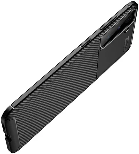 Samsung Galaxy S21 Hoesje Siliconen Carbon TPU Back Cover Zwart afbeelding 13