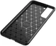 Samsung Galaxy S21 Hoesje Siliconen Carbon TPU Back Cover Zwart afbeelding 15