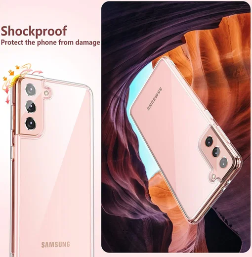 Samsung Galaxy S21 Hoesje Dun TPU Back Cover Transparant afbeelding 4