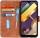 LG K22 Hoesje Retro Wallet Book Case Bruin afbeelding 1
