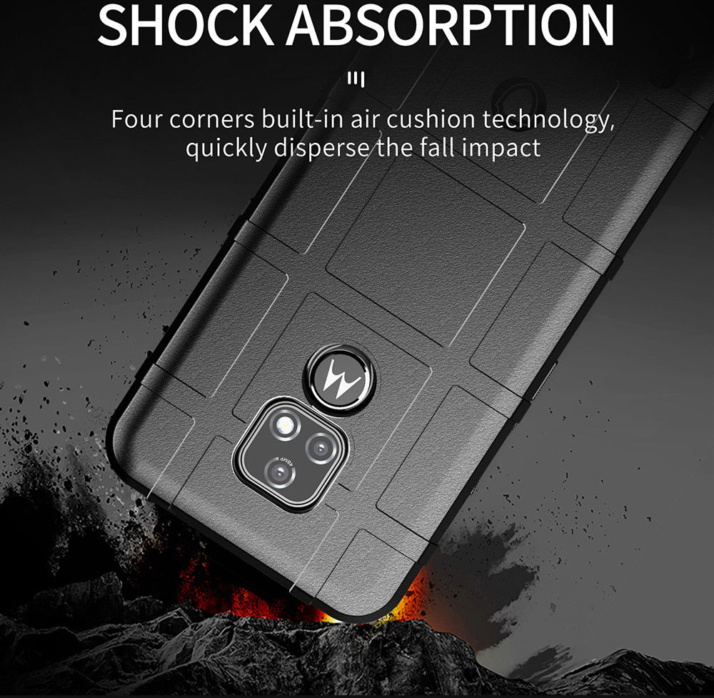 Motorola Moto E7 Hoesje Shock Proof Rugged Shield Blauw afbeelding 2