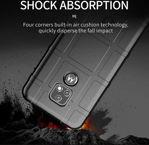Motorola Moto E7 Hoesje Shock Proof Rugged Shield Blauw afbeelding 2