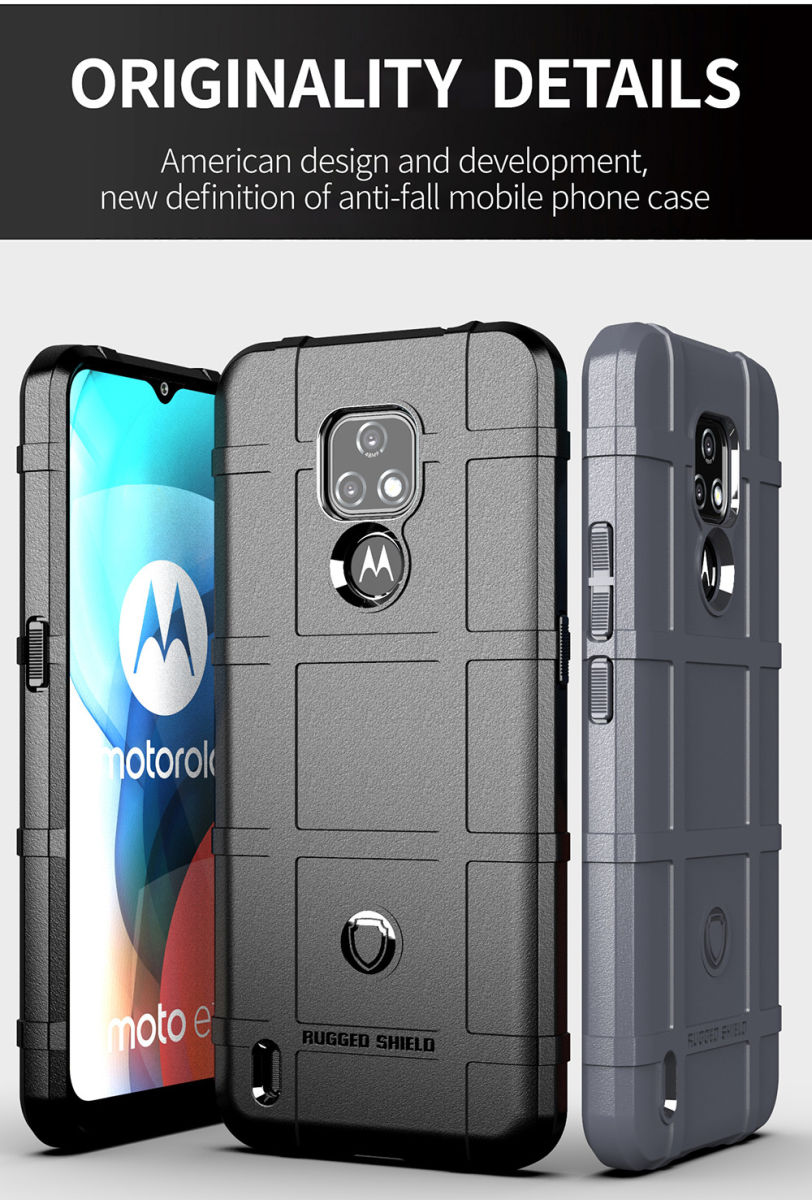 Motorola Moto E7 Hoesje Shock Proof Rugged Shield Blauw afbeelding 6