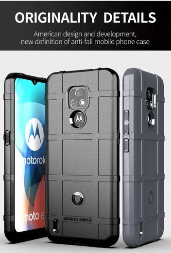 Motorola Moto E7 Hoesje Shock Proof Rugged Shield Blauw afbeelding 6