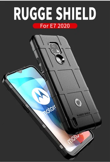 Motorola Moto E7 Hoesje Shock Proof Rugged Shield Blauw afbeelding 7