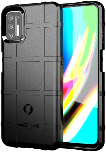 Motorola Moto G9 Plus Hoesje Shock Proof Rugged Shield Zwart afbeelding 1