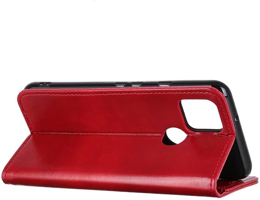 Motorola Moto G9 Power Hoesje Portemonnee Crazy Horse Book Case Rood afbeelding 5