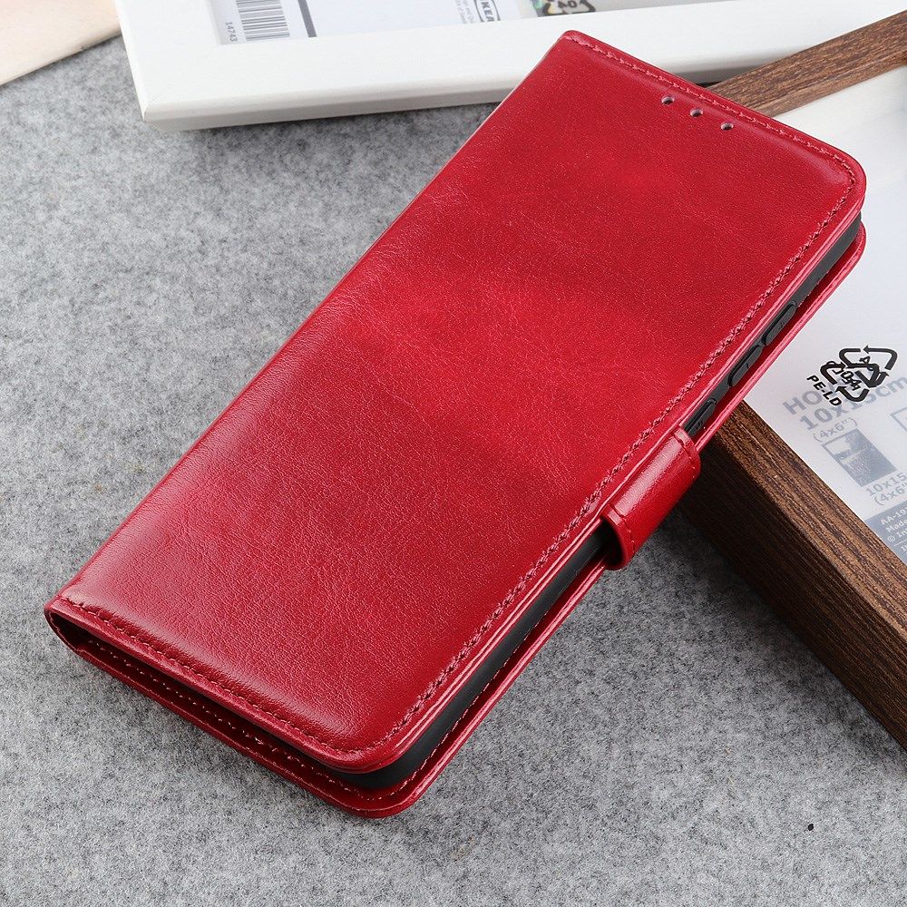 Motorola Moto G9 Power Hoesje Portemonnee Crazy Horse Book Case Rood afbeelding 2