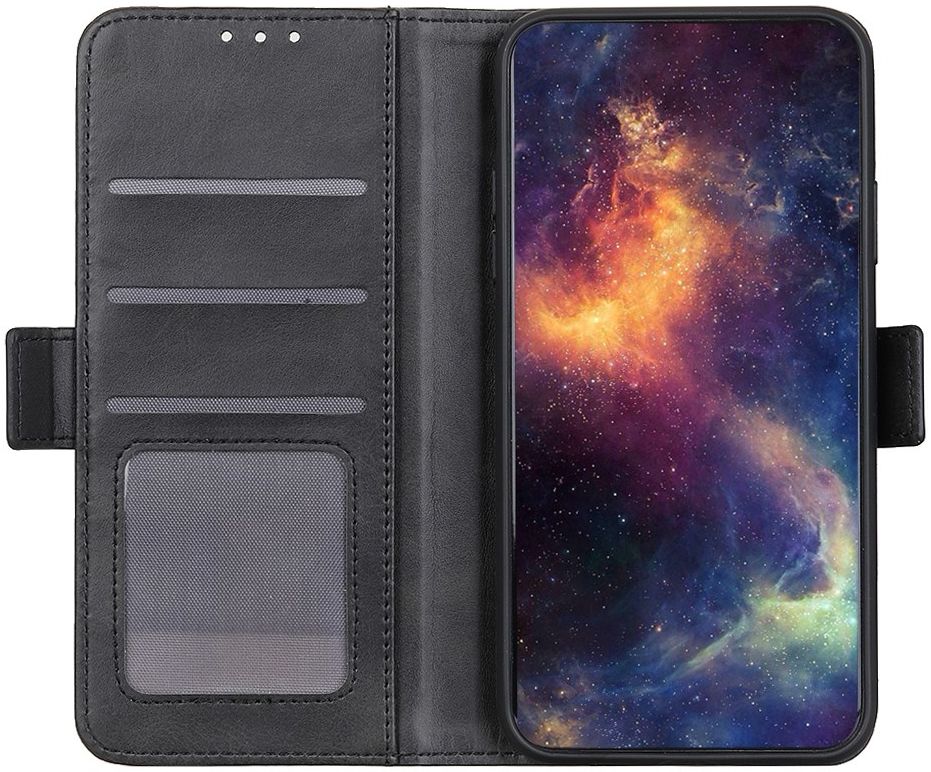 Motorola G9 Power Book Case Hoesje Book Case Retro Wallet Zwart afbeelding 3