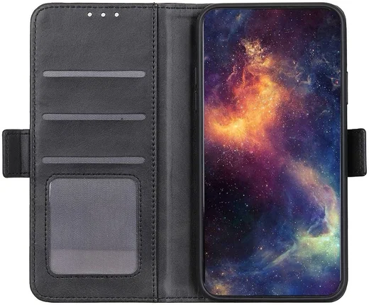 Motorola G9 Power Book Case Hoesje Book Case Retro Wallet Zwart afbeelding 3
