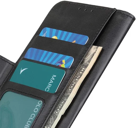 Motorola G9 Power Book Case Hoesje Book Case Retro Wallet Zwart afbeelding 4
