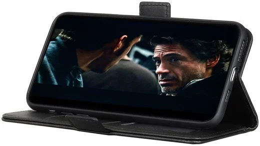 Motorola G9 Power Book Case Hoesje Book Case Retro Wallet Zwart afbeelding 5